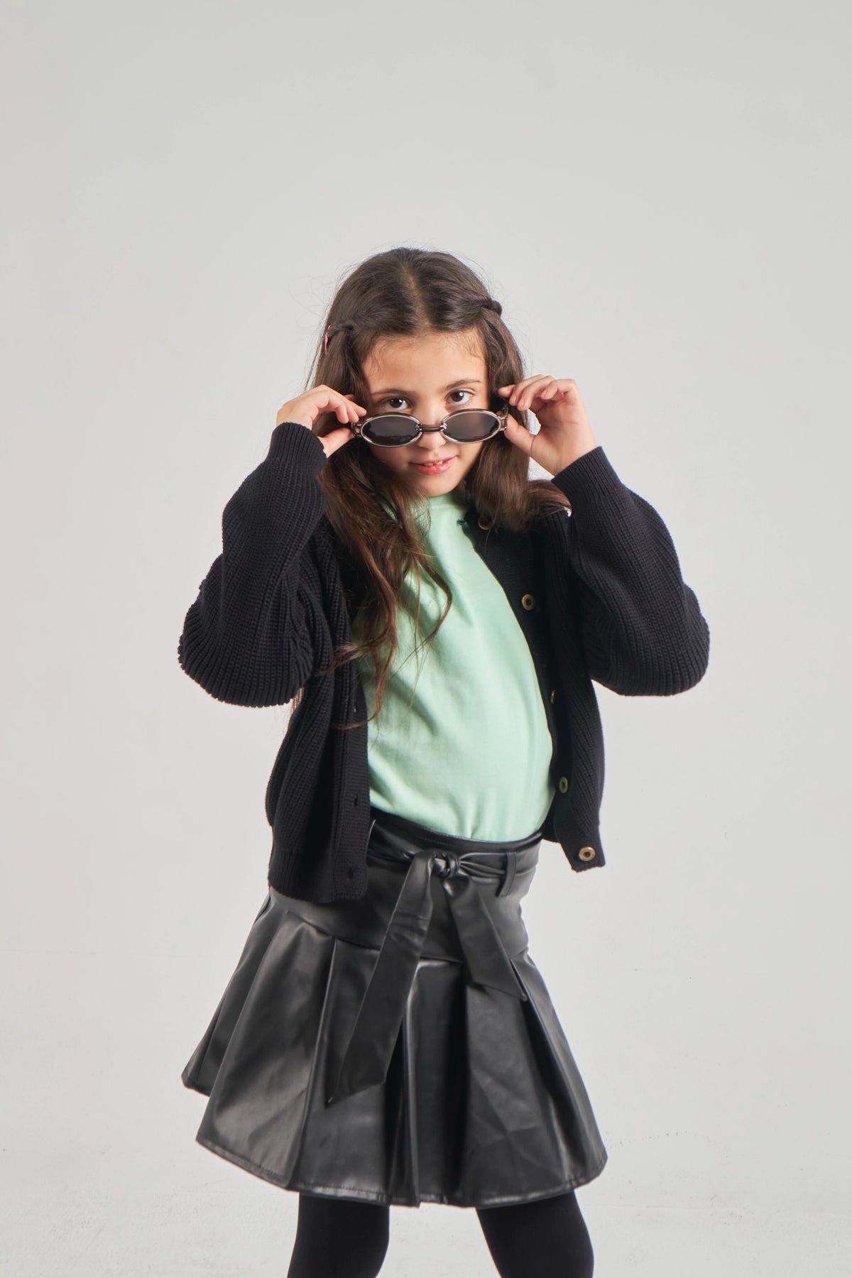 Girls Black Knit Jacket