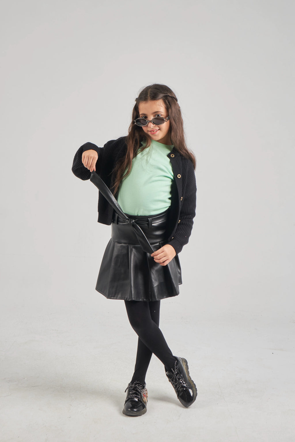 Girls Black Knit Jacket