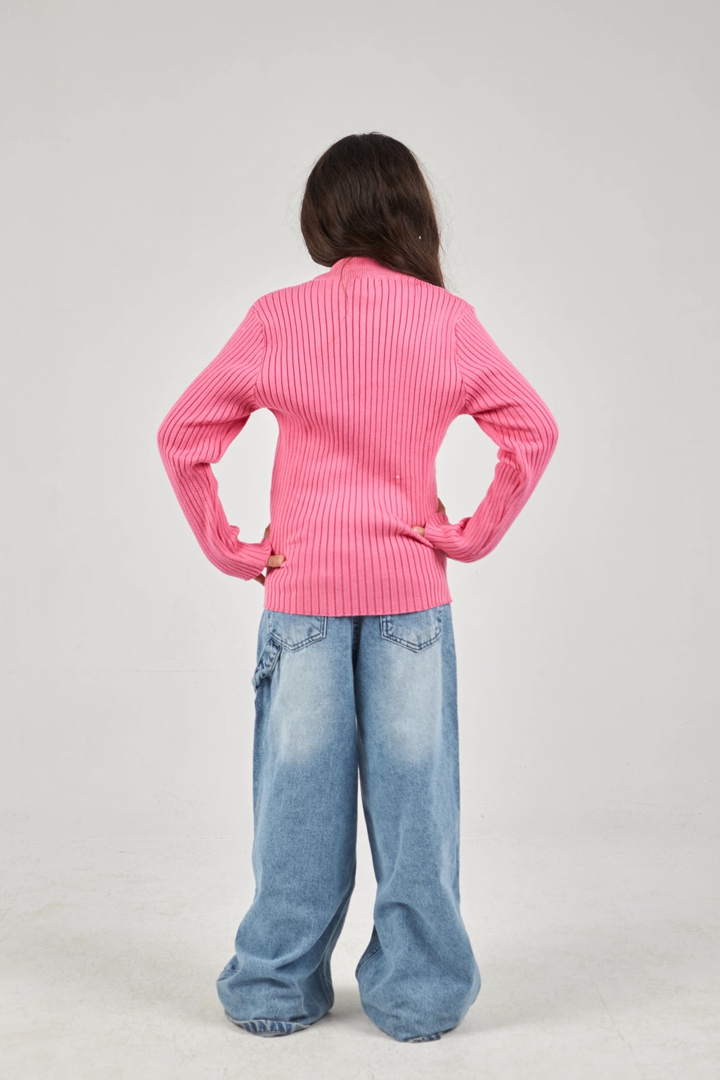 Unisex Light Rose High Neck