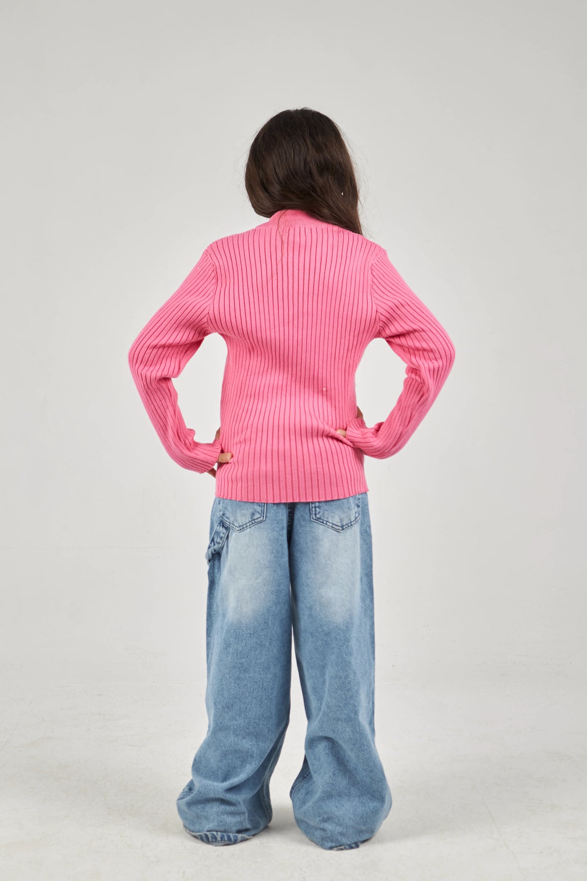 Unisex Light Rose High Neck