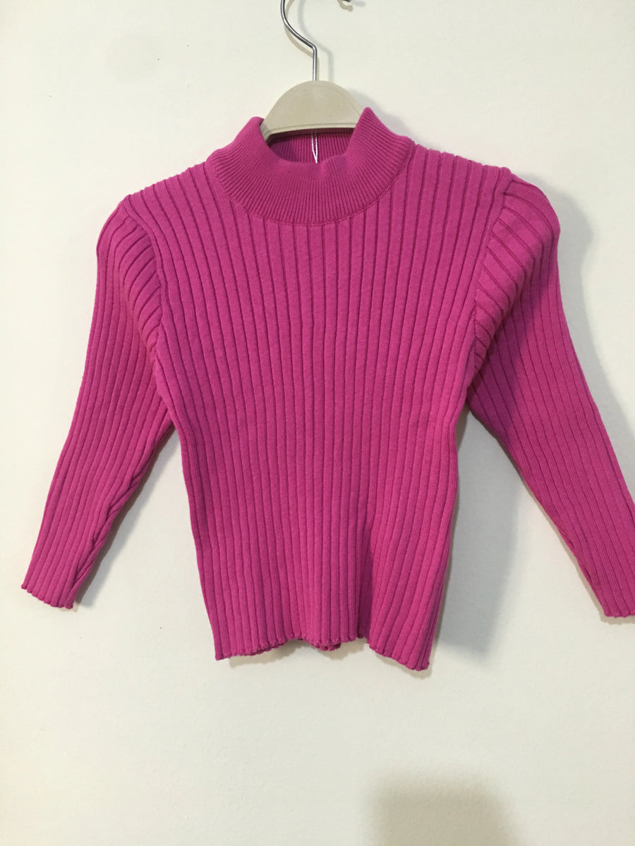 Unisex Fuchsia High Neck