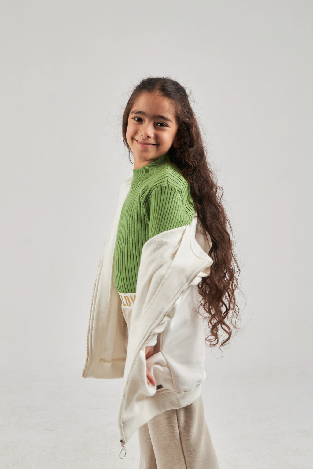 Unisex Mint Green High Neck