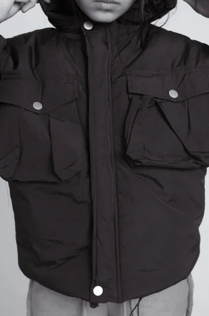 Girls Black Parka