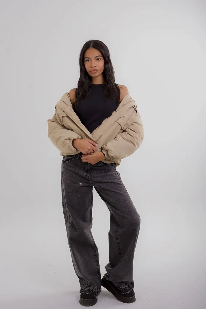 Girls Beige Parka