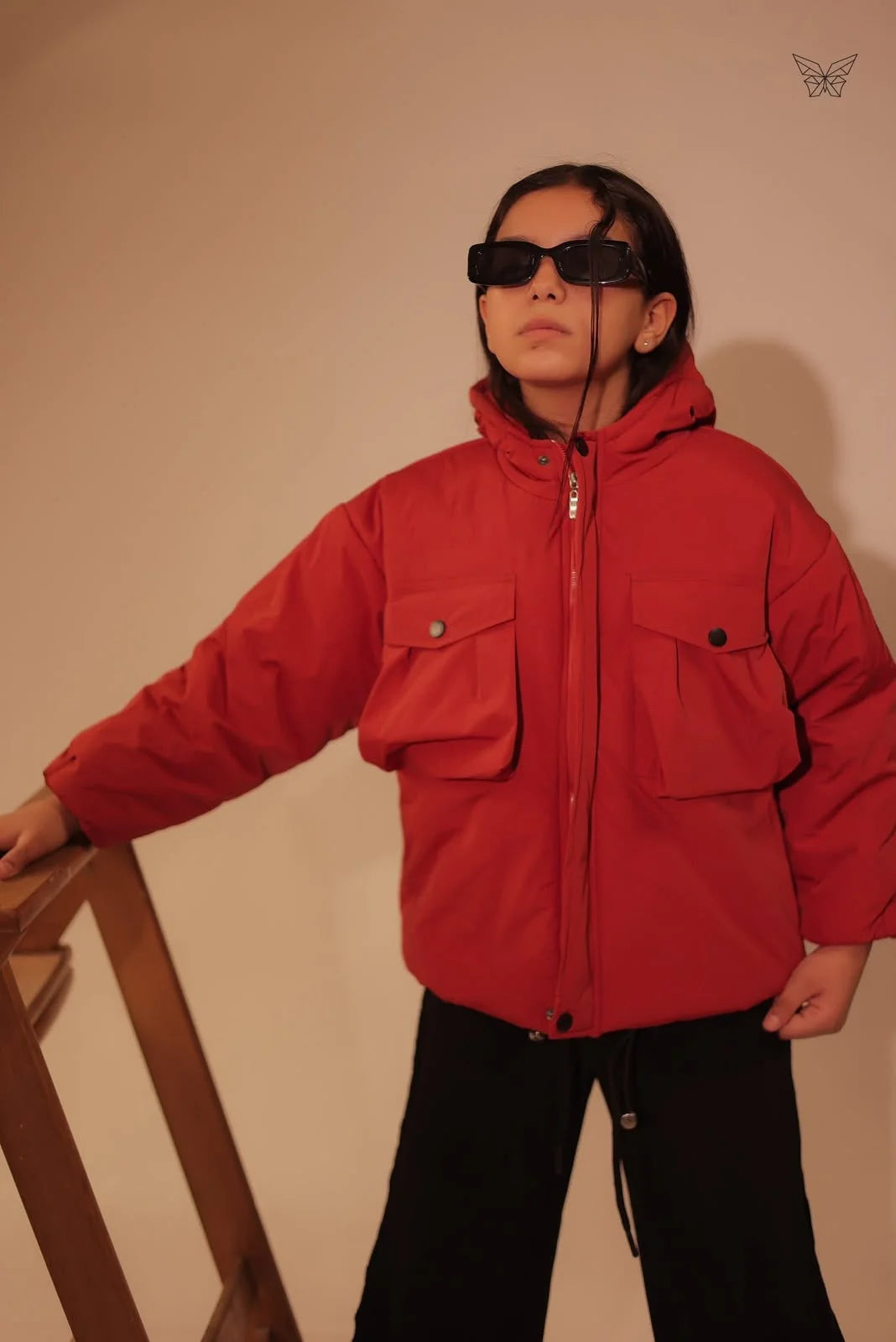 Girls Red Parka