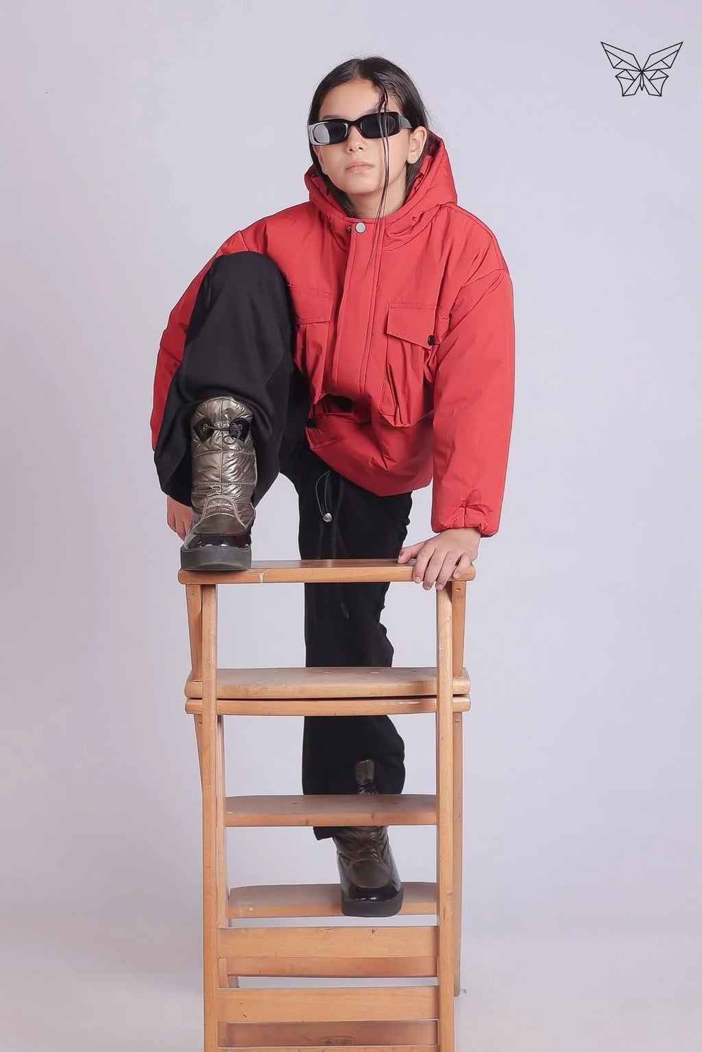 Girls Red Parka