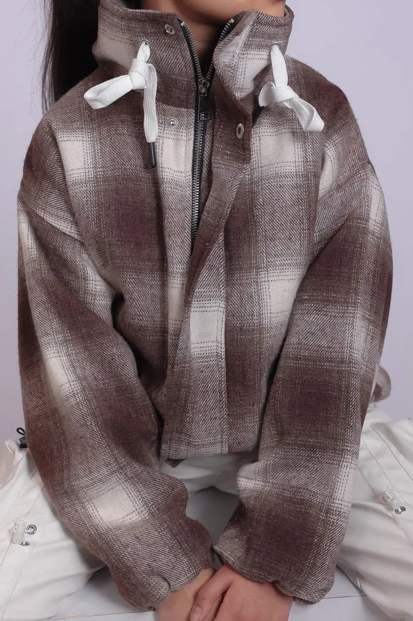 Girls Brown Overshirt