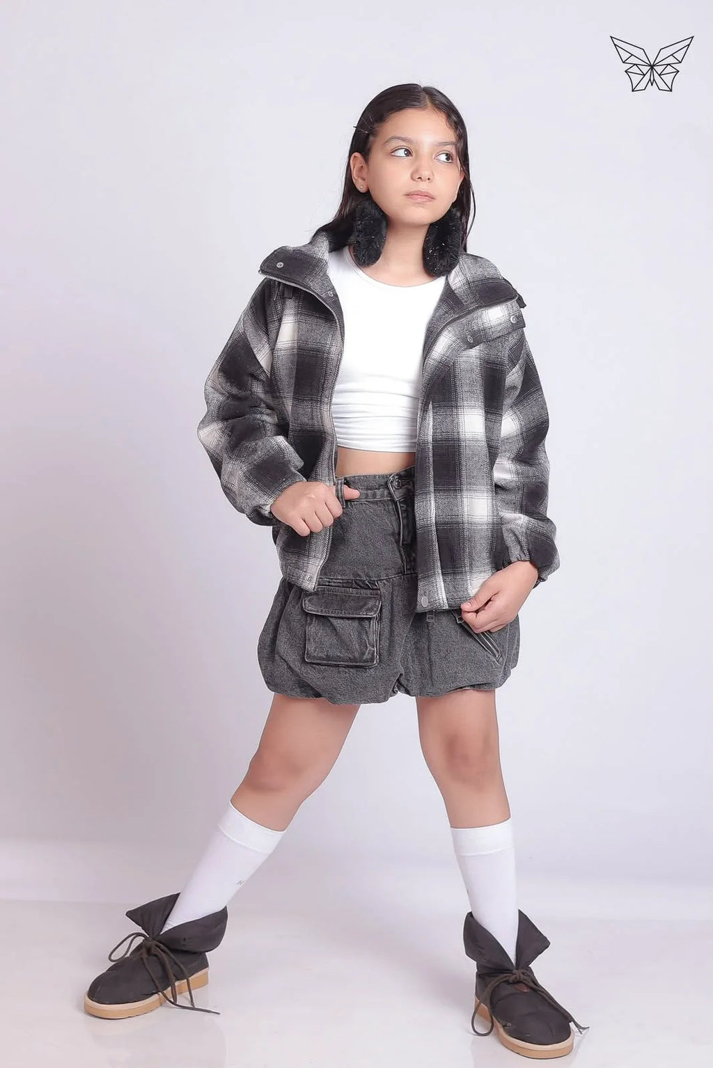 Girls Black Overshirt