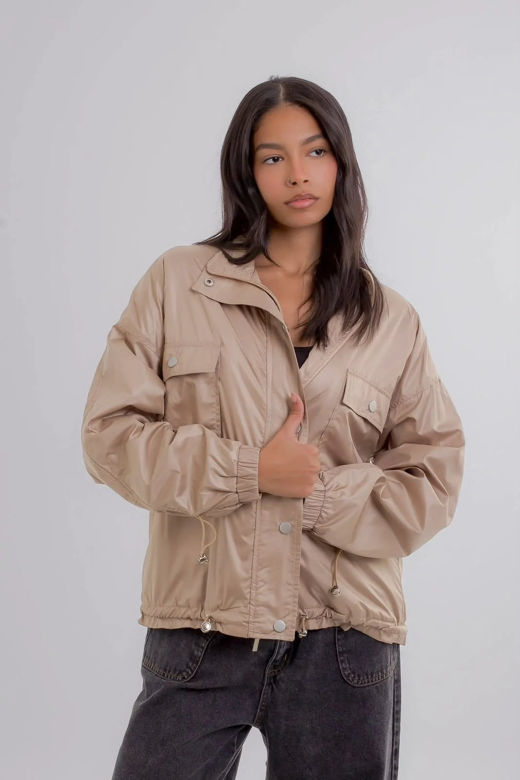 Girls Beige Parka