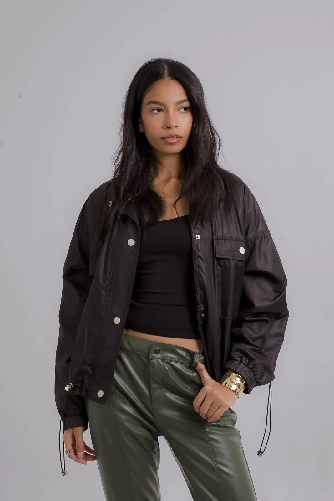 Girls Black Parka
