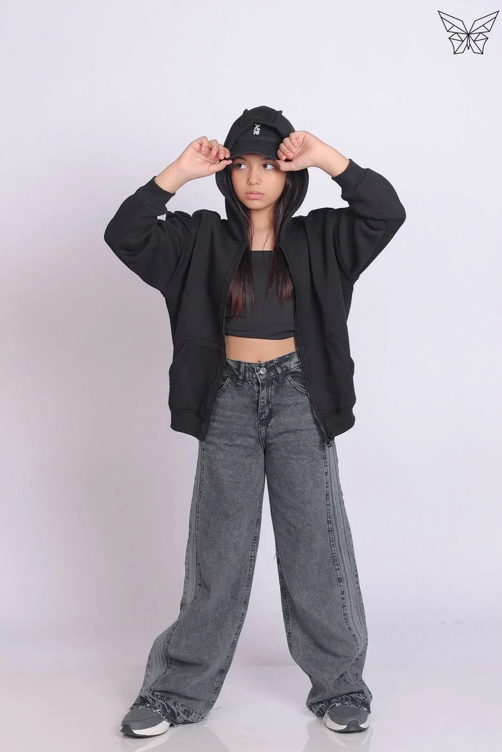 Girls Black Knit Jacket