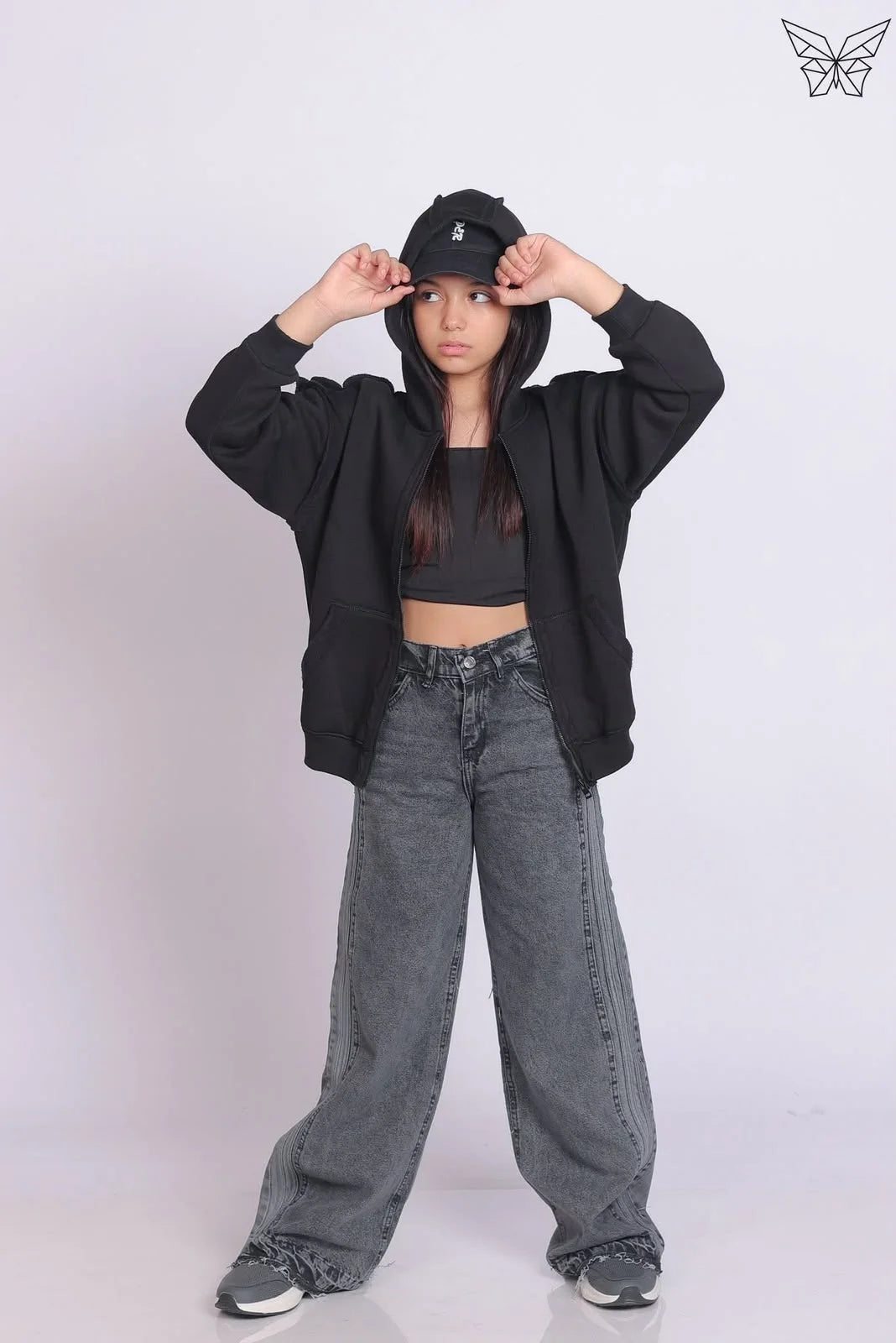 Girls Black Knit Jacket