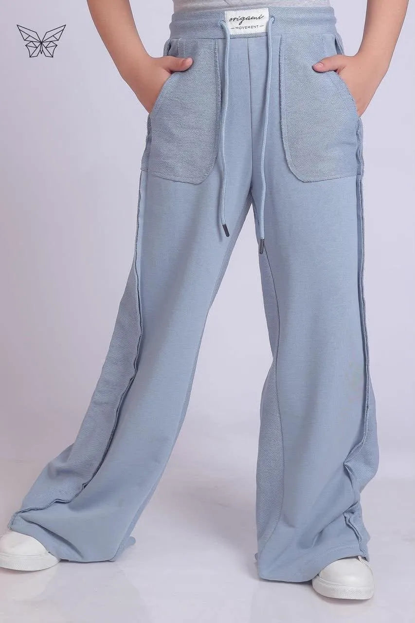 Girls Navy Knit Pants