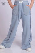 Girls Navy Knit Pants