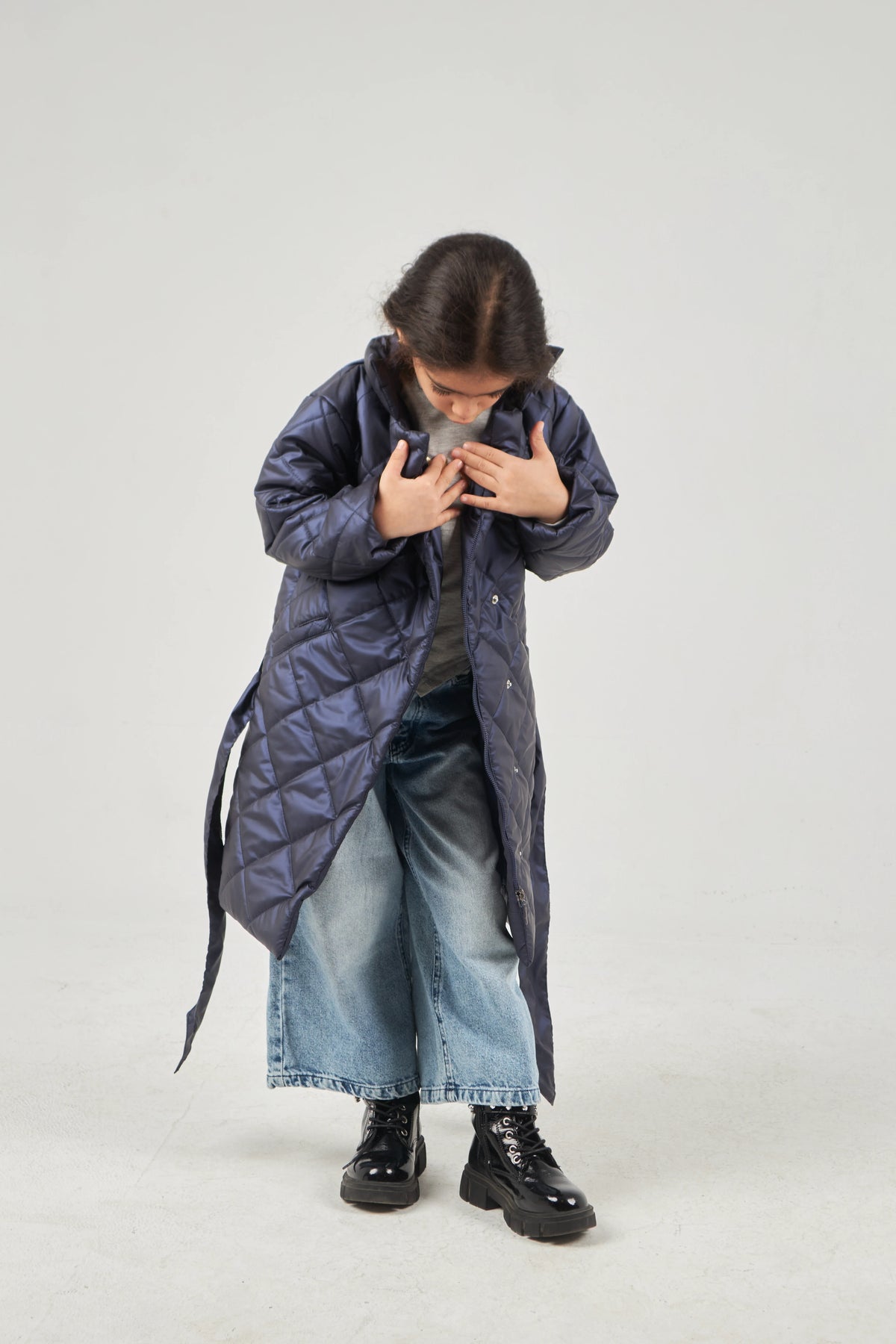 Girls Navy Parka