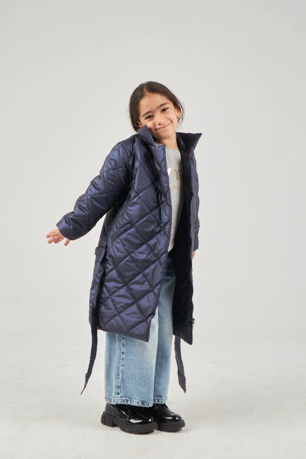 Girls Navy Parka