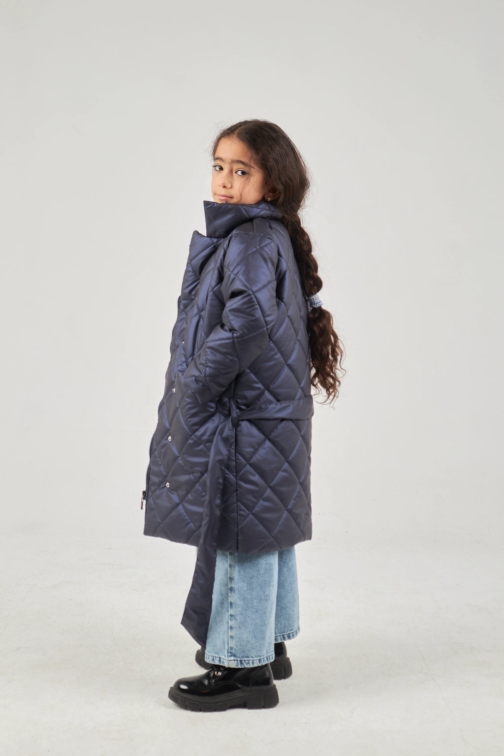 Girls Navy Parka