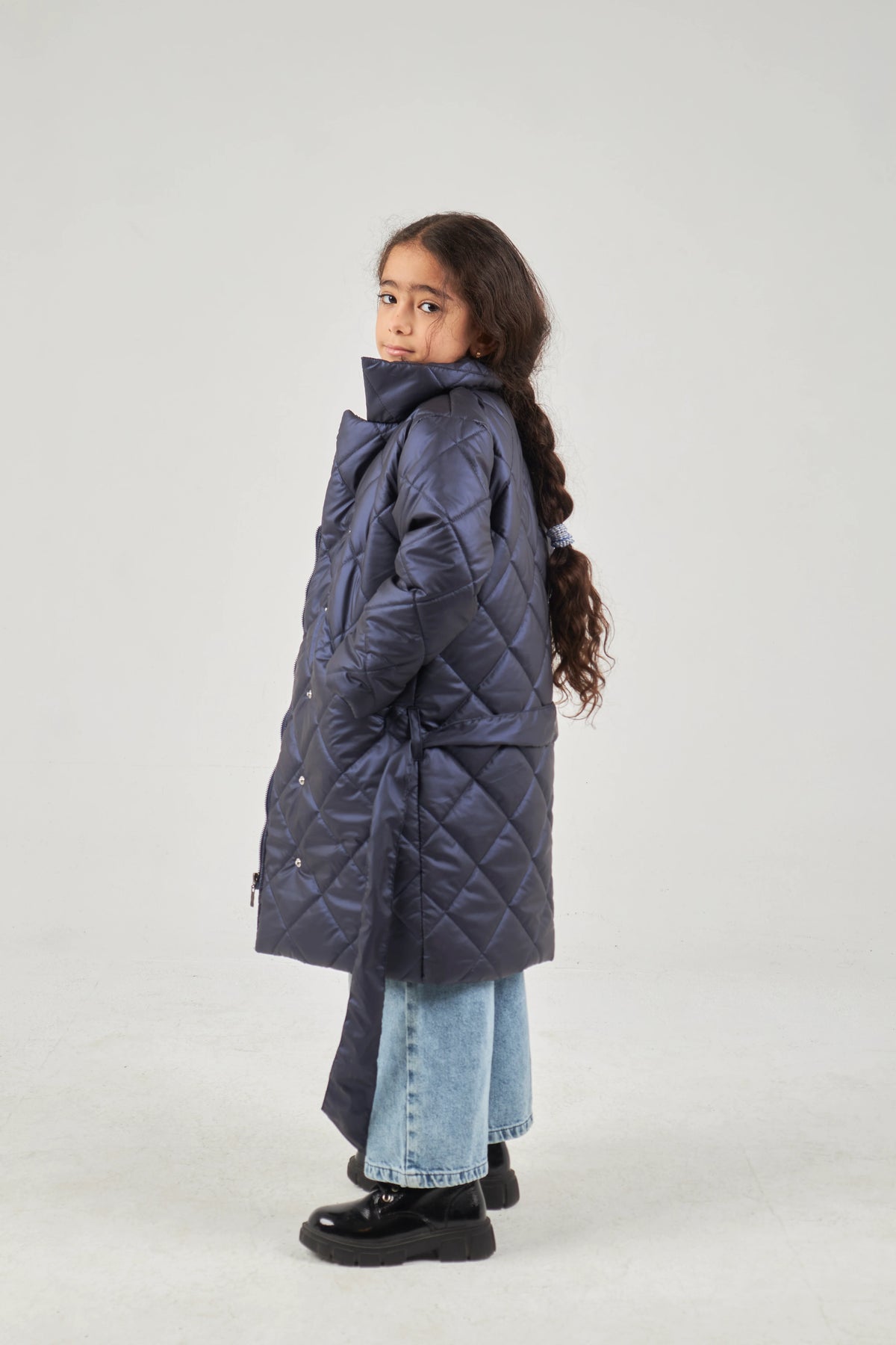 Girls Navy Parka